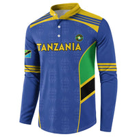 Custom Tanzania Football Button Sweatshirt Go Taifa Stars Go - Wonder Print Shop