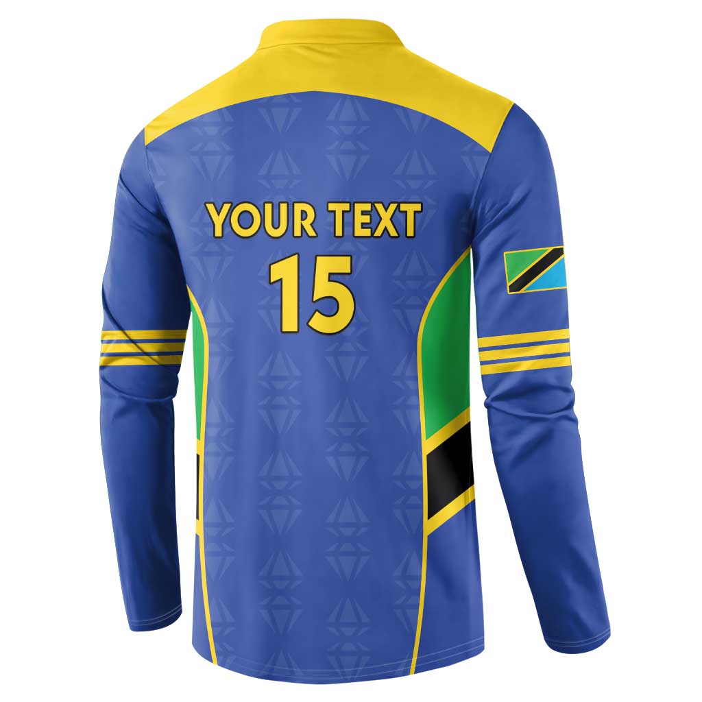 Custom Tanzania Football Button Sweatshirt Go Taifa Stars Go - Wonder Print Shop