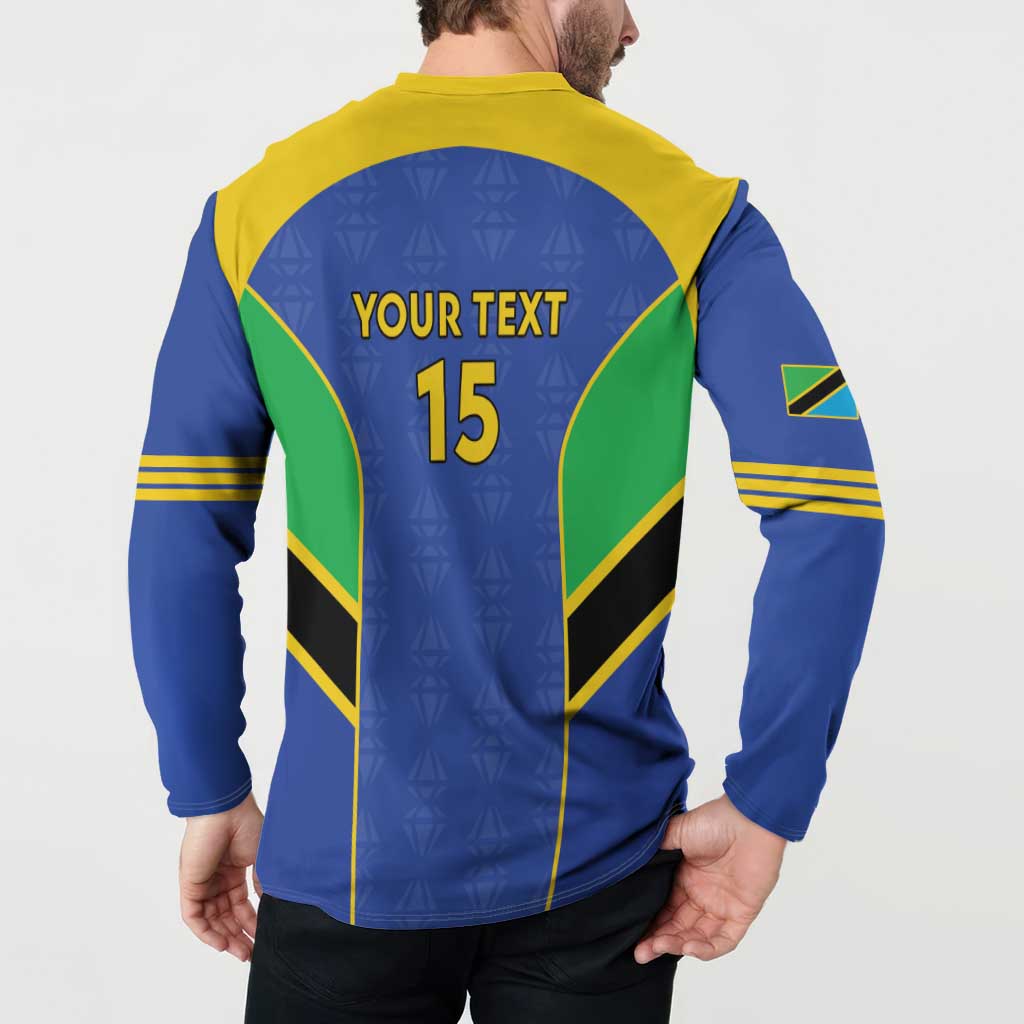 Custom Tanzania Football Button Sweatshirt Go Taifa Stars Go - Wonder Print Shop