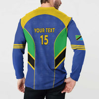 Custom Tanzania Football Button Sweatshirt Go Taifa Stars Go - Wonder Print Shop