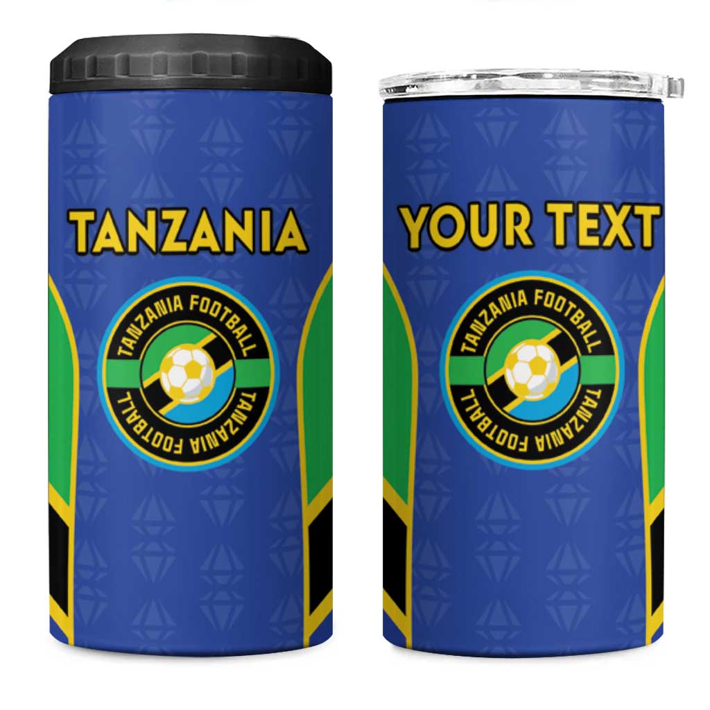 Custom Tanzania Football 4 in 1 Can Cooler Tumbler Go Taifa Stars Go - Wonder Print Shop
