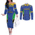 Custom Tanzania Football Couples Matching Off The Shoulder Long Sleeve Dress and Long Sleeve Button Shirt Go Taifa Stars Go - Wonder Print Shop