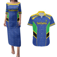 Custom Tanzania Football Couples Matching Puletasi and Hawaiian Shirt Go Taifa Stars Go - Wonder Print Shop