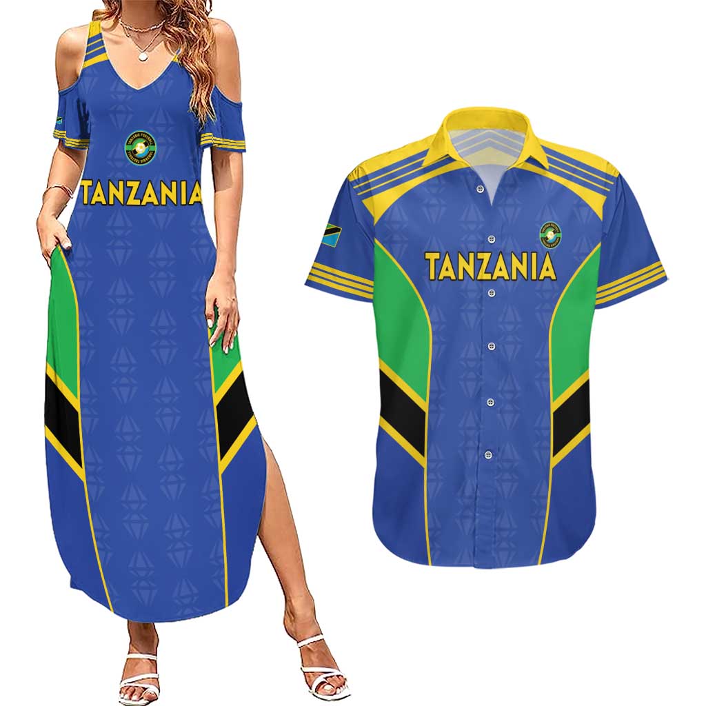 Custom Tanzania Football Couples Matching Summer Maxi Dress and Hawaiian Shirt Go Taifa Stars Go - Wonder Print Shop