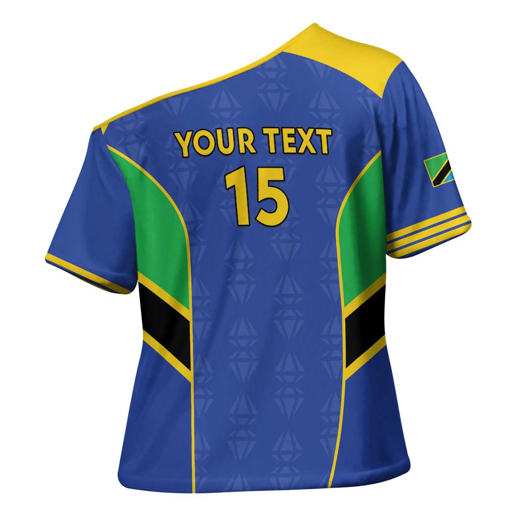 Custom Tanzania Football Cross Shoulder Shirt Go Taifa Stars Go - Wonder Print Shop