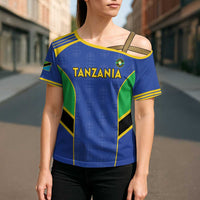 Custom Tanzania Football Cross Shoulder Shirt Go Taifa Stars Go - Wonder Print Shop