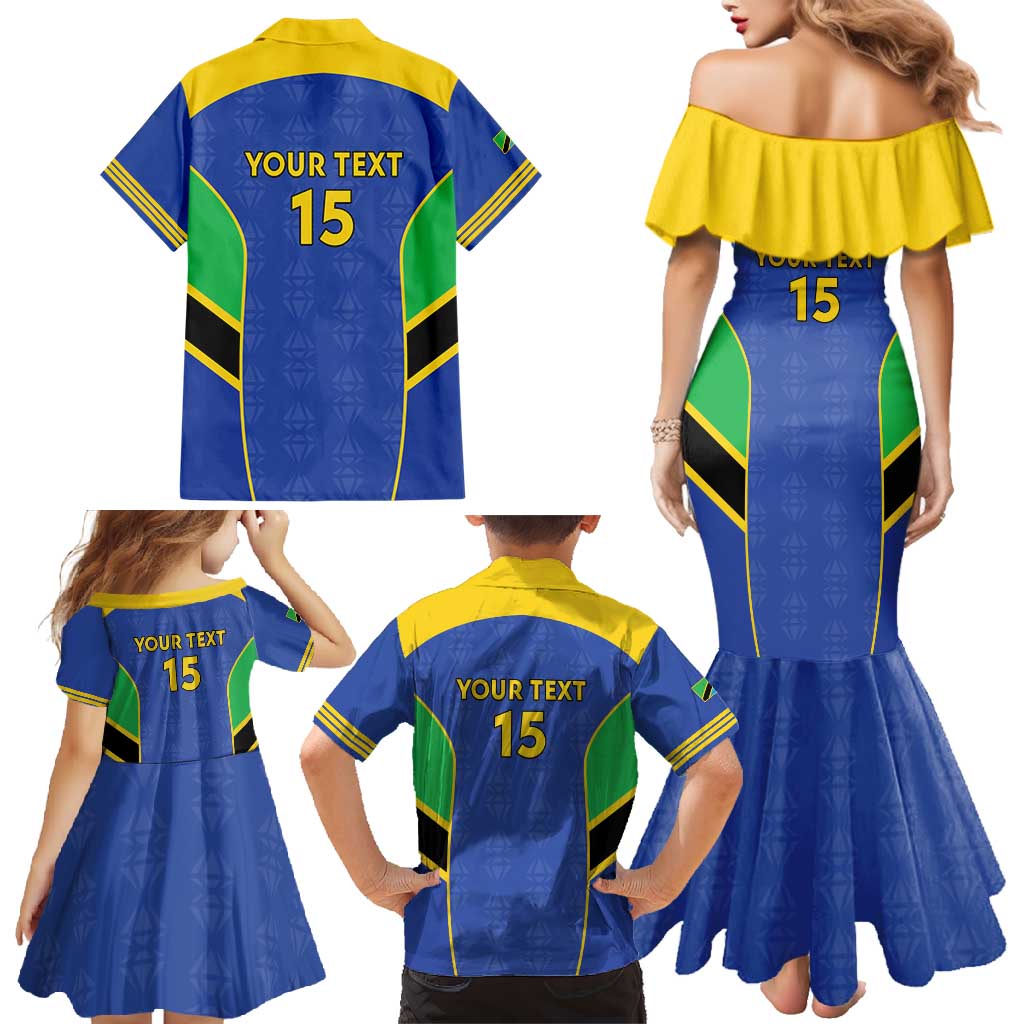 Custom Tanzania Football Family Matching Mermaid Dress and Hawaiian Shirt Go Taifa Stars Go - Wonder Print Shop