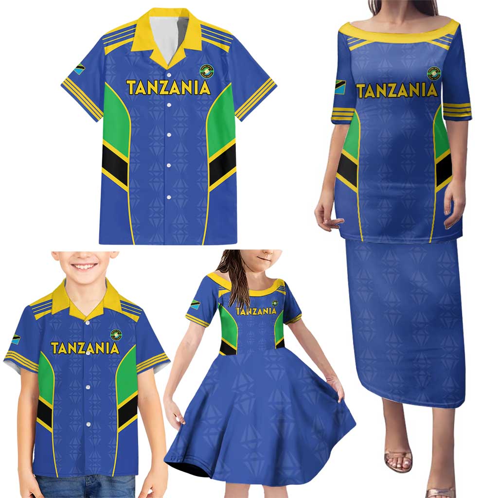 Custom Tanzania Football Family Matching Puletasi and Hawaiian Shirt Go Taifa Stars Go - Wonder Print Shop