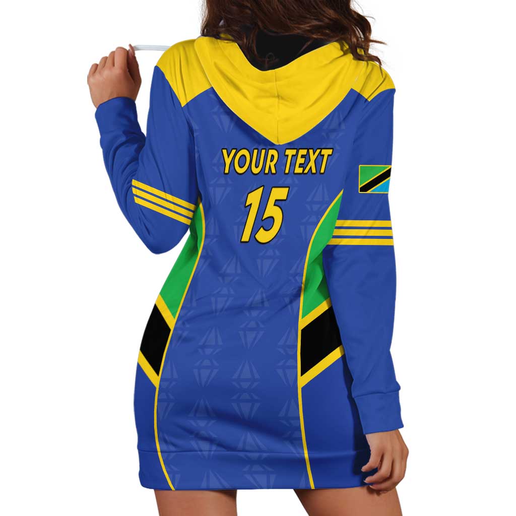 Custom Tanzania Football Hoodie Dress Go Taifa Stars Go - Wonder Print Shop