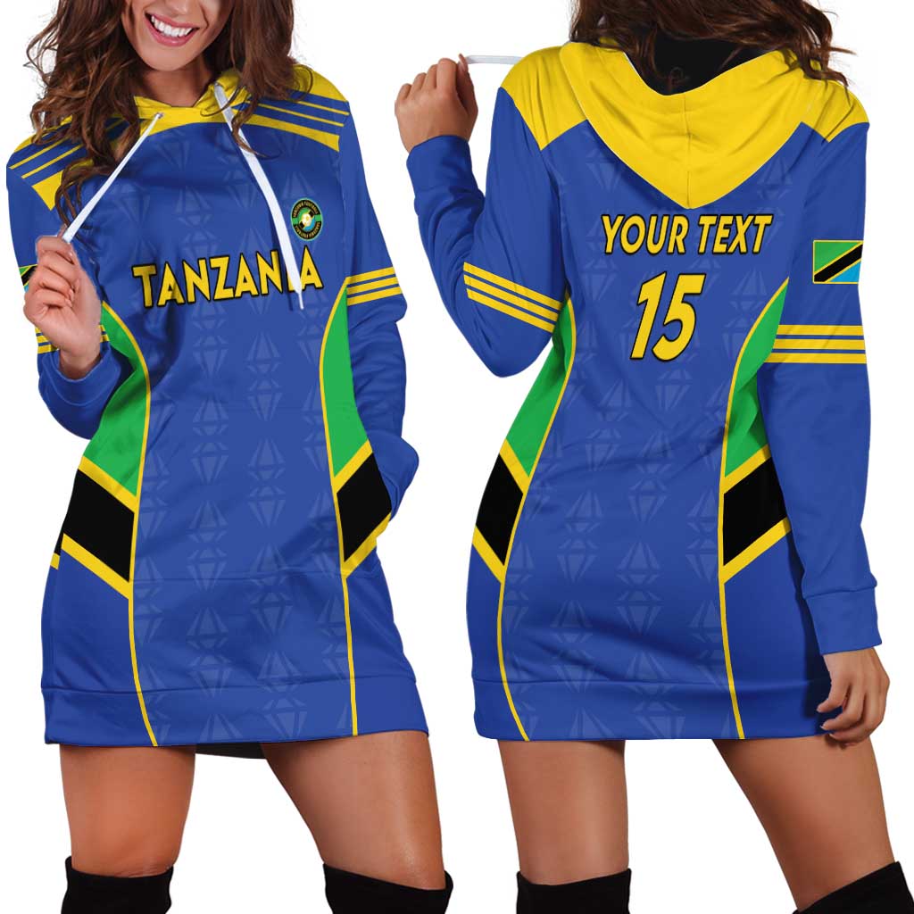 Custom Tanzania Football Hoodie Dress Go Taifa Stars Go - Wonder Print Shop