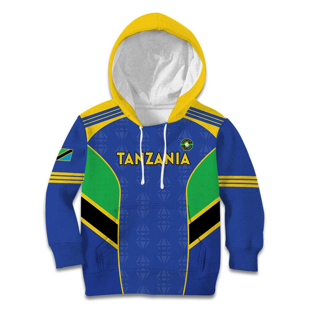 Custom Tanzania Football Kid Hoodie Go Taifa Stars Go - Wonder Print Shop