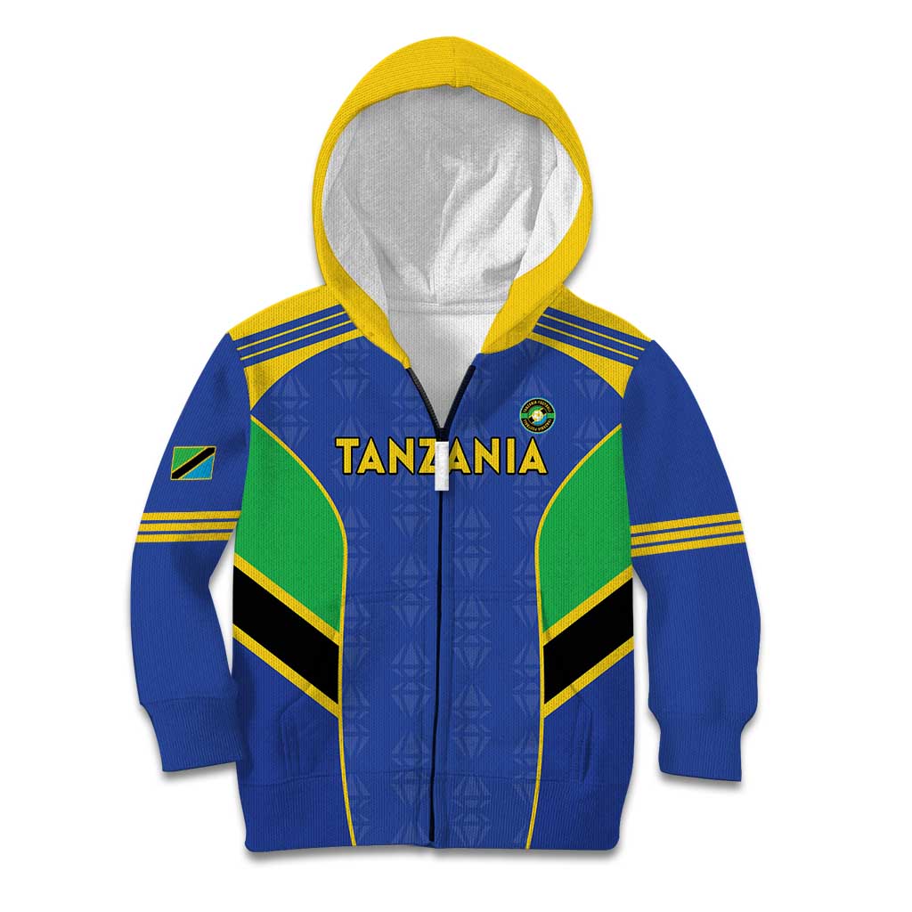 Custom Tanzania Football Kid Hoodie Go Taifa Stars Go - Wonder Print Shop