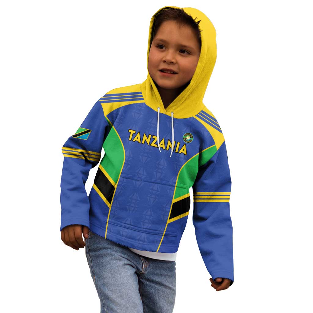Custom Tanzania Football Kid Hoodie Go Taifa Stars Go - Wonder Print Shop