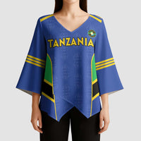 Custom Tanzania Football Kimono Sleeve Blouse Go Taifa Stars Go - Wonder Print Shop