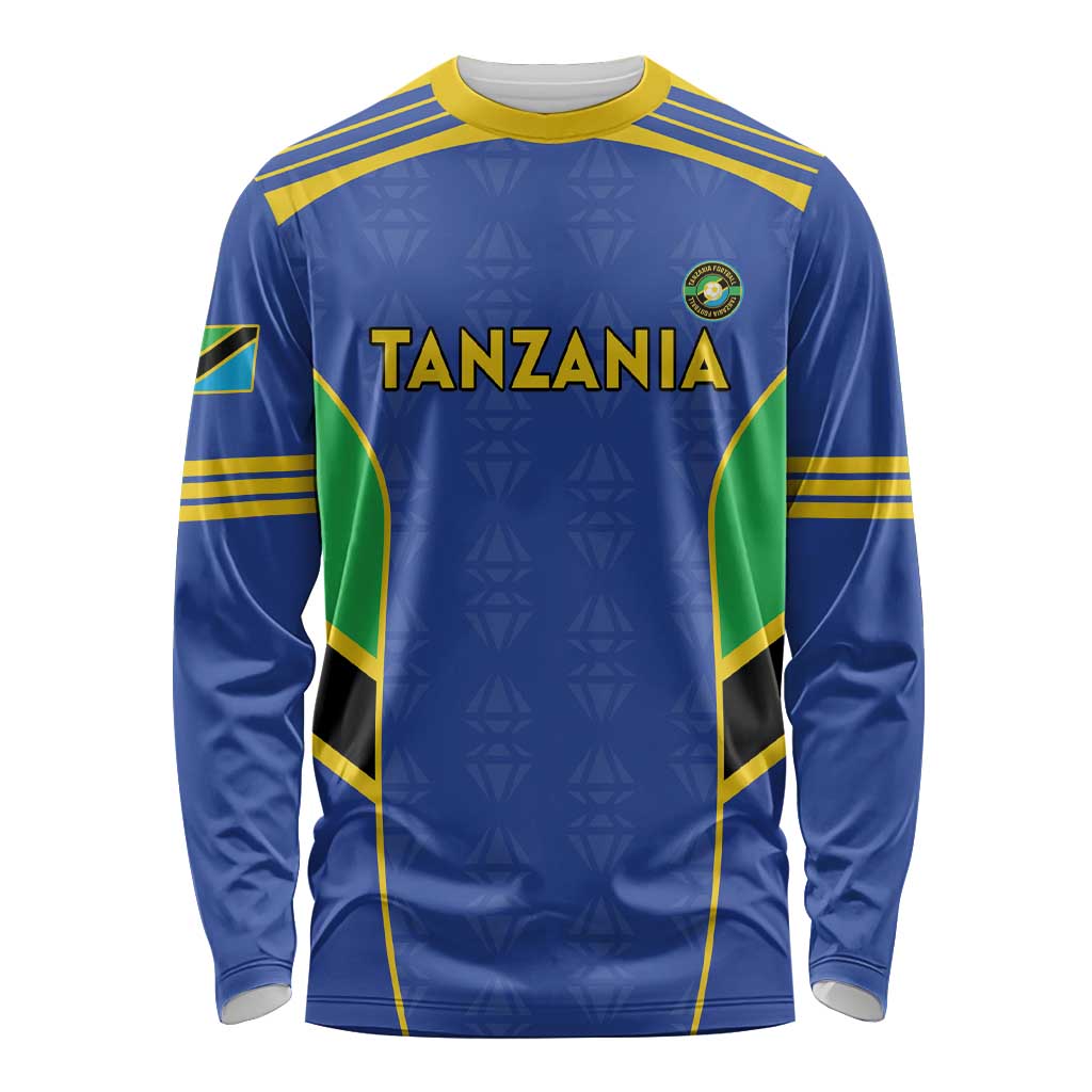 Custom Tanzania Football Long Sleeve Shirt Go Taifa Stars Go - Wonder Print Shop