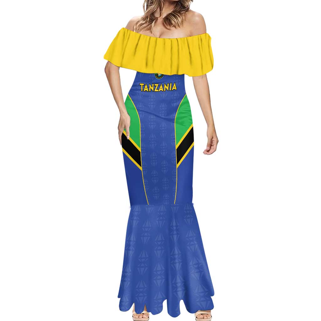Custom Tanzania Football Mermaid Dress Go Taifa Stars Go - Wonder Print Shop