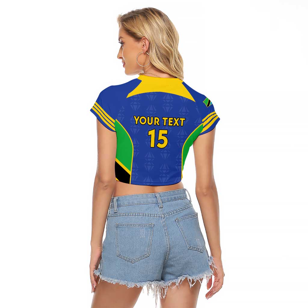 Custom Tanzania Football Raglan Cropped T Shirt Go Taifa Stars Go - Wonder Print Shop