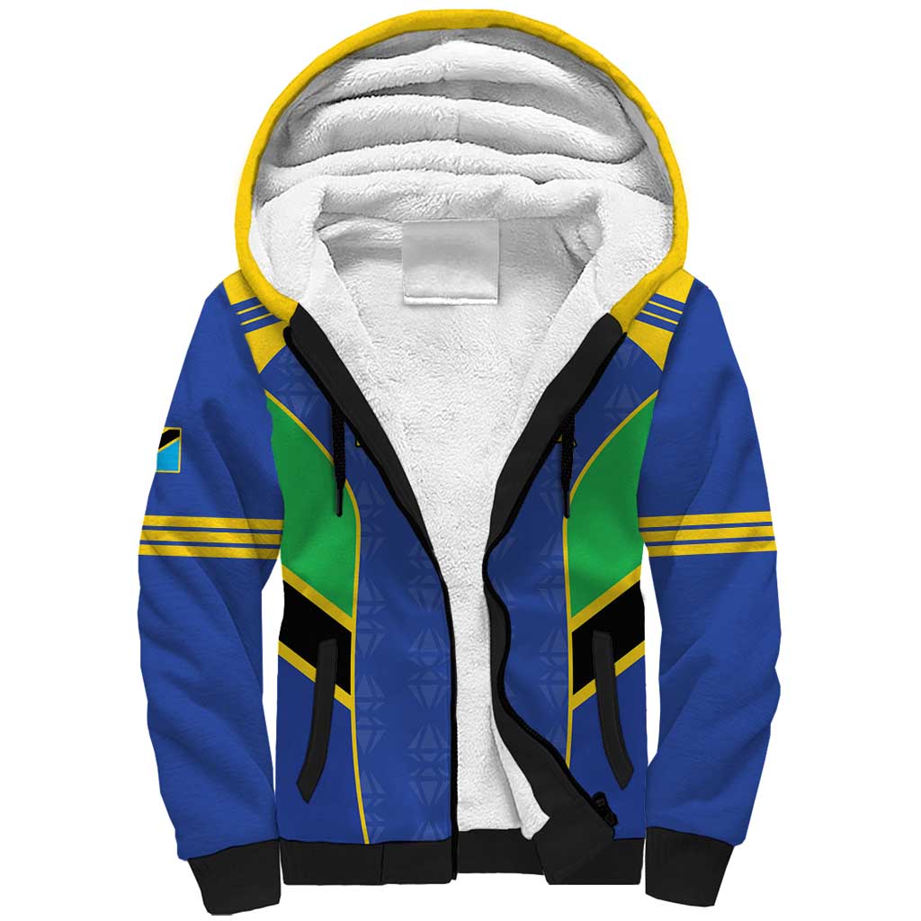 Custom Tanzania Football Sherpa Hoodie Go Taifa Stars Go - Wonder Print Shop