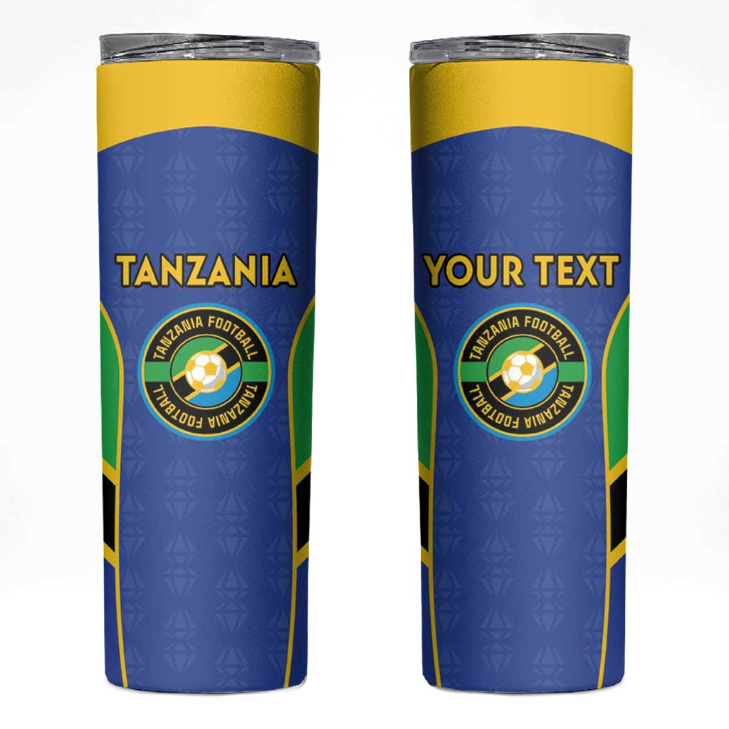Custom Tanzania Football Skinny Tumbler Go Taifa Stars Go - Wonder Print Shop