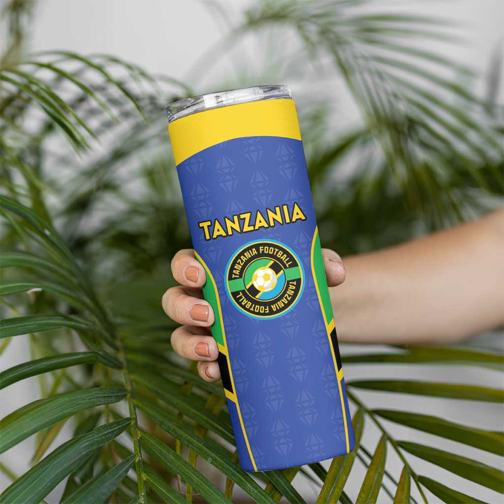 Custom Tanzania Football Skinny Tumbler Go Taifa Stars Go - Wonder Print Shop