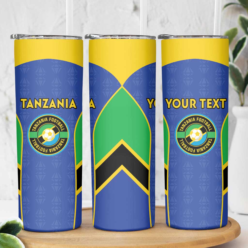 Custom Tanzania Football Skinny Tumbler Go Taifa Stars Go - Wonder Print Shop