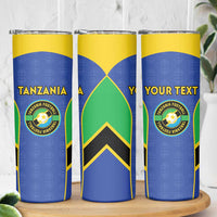 Custom Tanzania Football Skinny Tumbler Go Taifa Stars Go - Wonder Print Shop