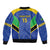 Custom Tanzania Football Sleeve Zip Bomber Jacket Go Taifa Stars Go - Wonder Print Shop