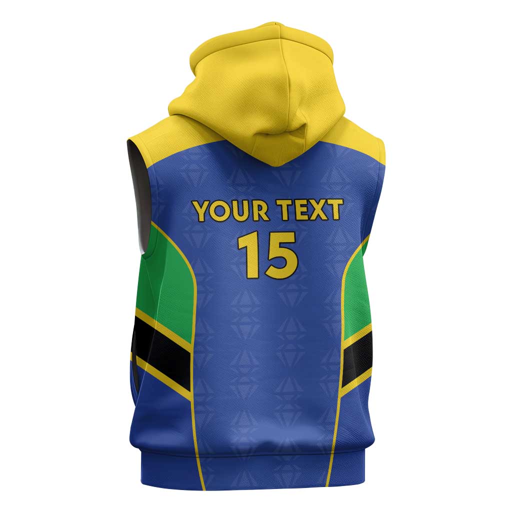 Custom Tanzania Football Sleeveless Hoodie Go Taifa Stars Go - Wonder Print Shop