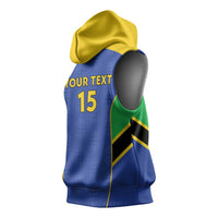 Custom Tanzania Football Sleeveless Hoodie Go Taifa Stars Go - Wonder Print Shop