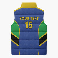 Custom Tanzania Football Sleeveless Puffer Jacket Go Taifa Stars Go - Wonder Print Shop