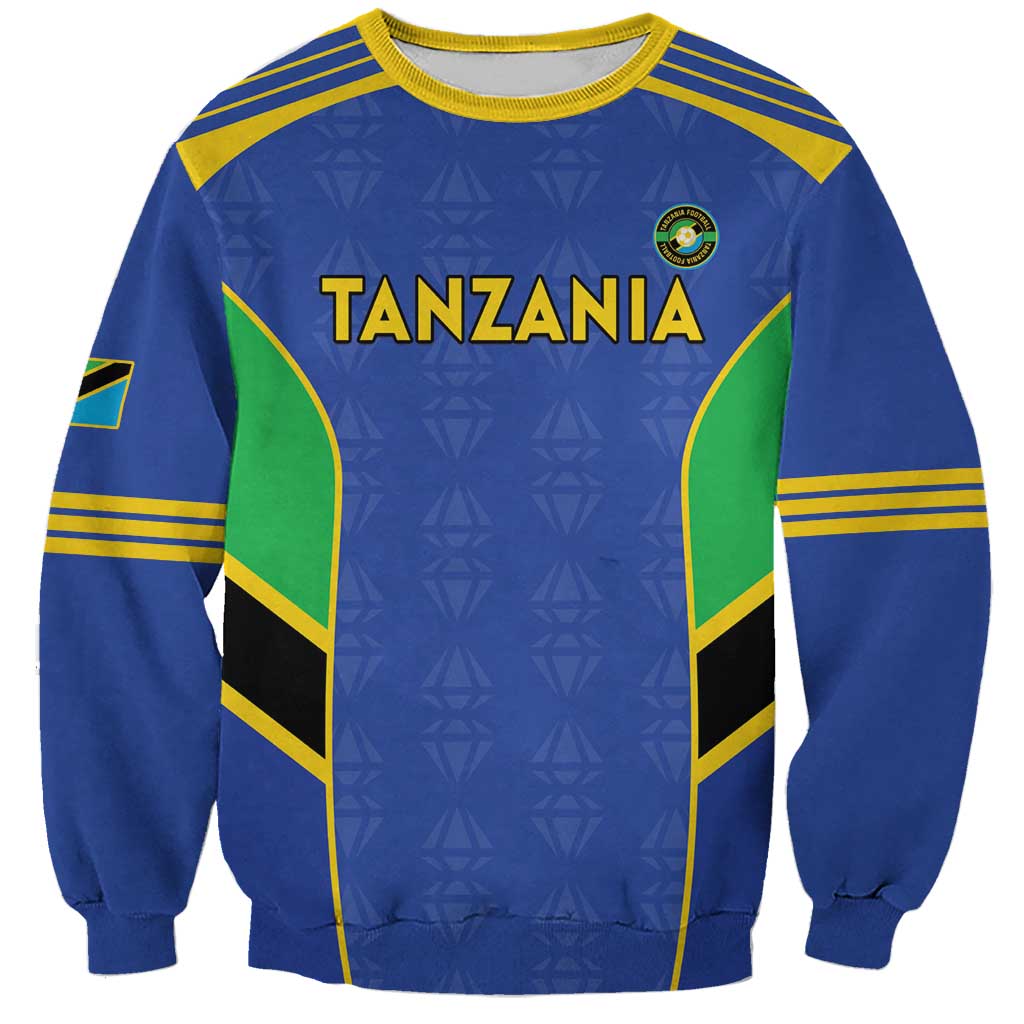 Custom Tanzania Football Sweatshirt Go Taifa Stars Go - Wonder Print Shop