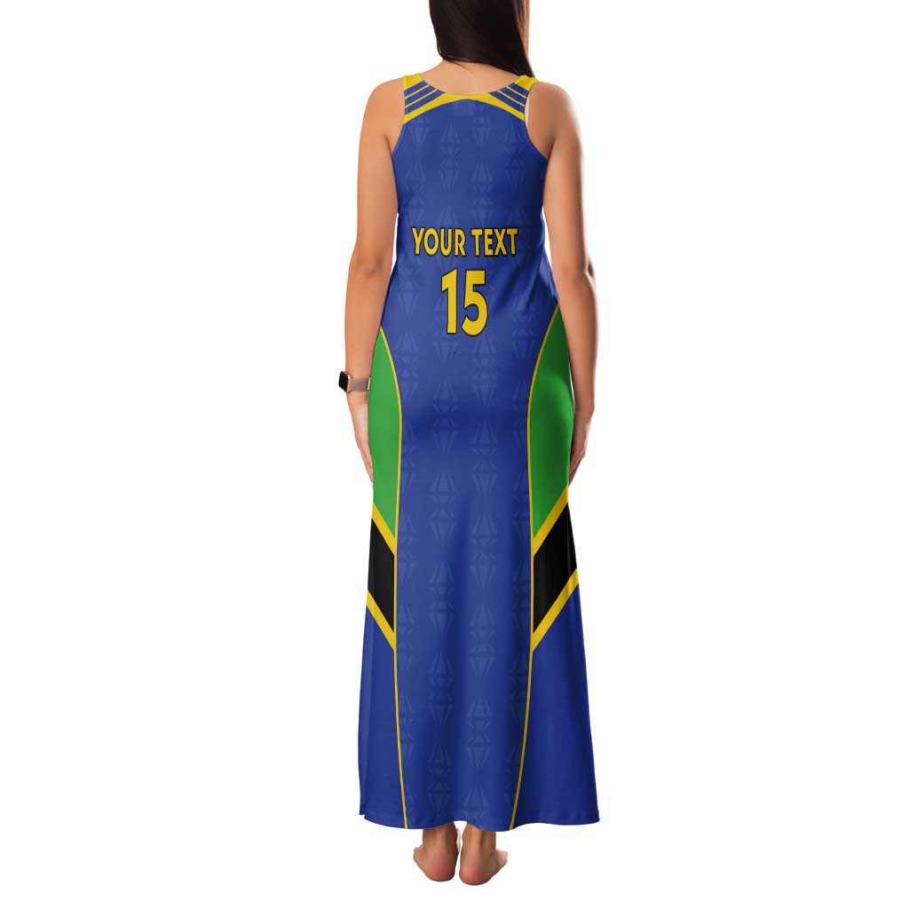 Custom Tanzania Football Tank Maxi Dress Go Taifa Stars Go - Wonder Print Shop