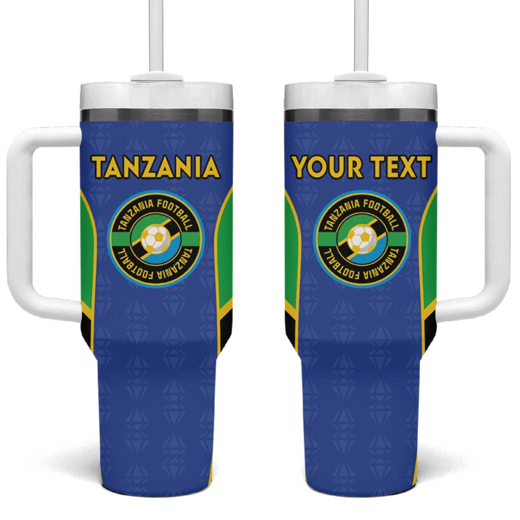 Custom Tanzania Football Tumbler With Handle Go Taifa Stars Go - Wonder Print Shop