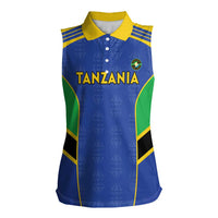 Custom Tanzania Football Women Sleeveless Polo Shirt Go Taifa Stars Go - Wonder Print Shop