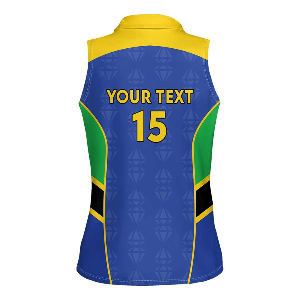 Custom Tanzania Football Women Sleeveless Polo Shirt Go Taifa Stars Go - Wonder Print Shop