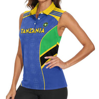Custom Tanzania Football Women Sleeveless Polo Shirt Go Taifa Stars Go - Wonder Print Shop