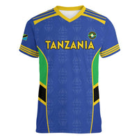 Custom Tanzania Football Women V-Neck T-Shirt Go Taifa Stars Go - Wonder Print Shop