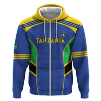 Custom Tanzania Football Zip Hoodie Go Taifa Stars Go - Wonder Print Shop