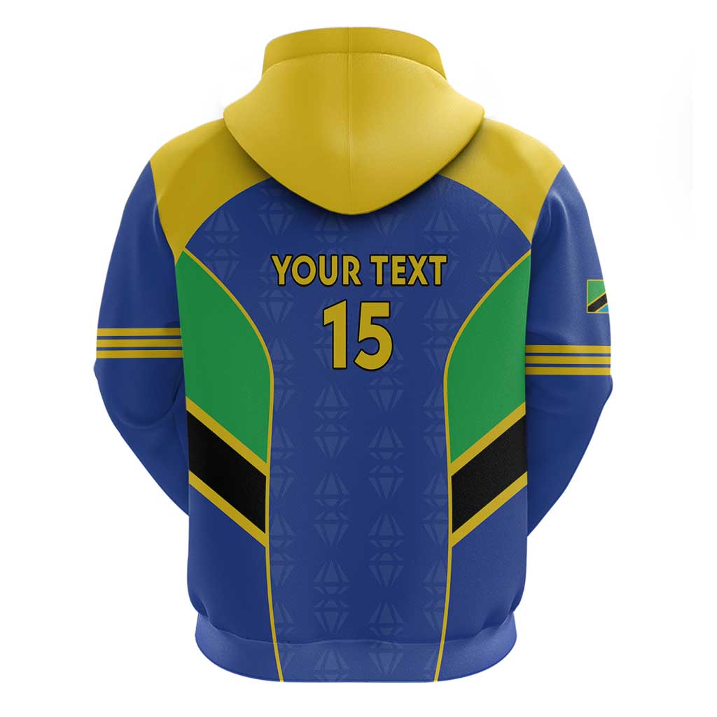 Custom Tanzania Football Zip Hoodie Go Taifa Stars Go - Wonder Print Shop