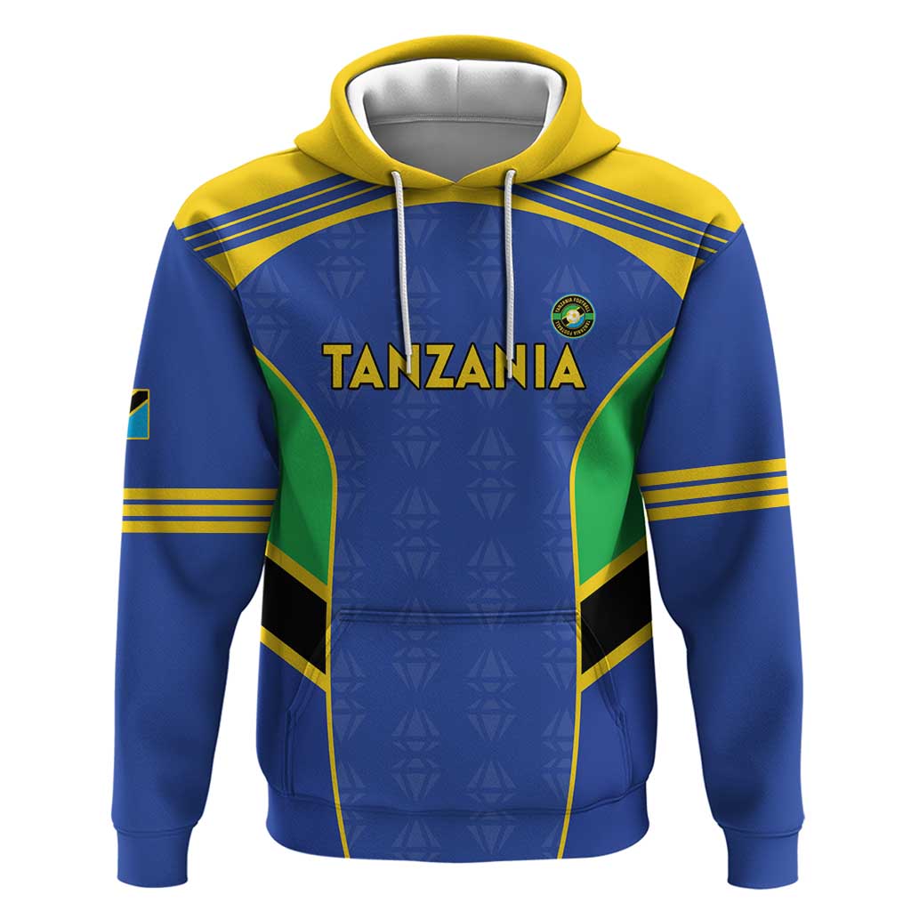 Custom Tanzania Football Zip Hoodie Go Taifa Stars Go - Wonder Print Shop