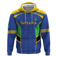 Custom Tanzania Football Zip Hoodie Go Taifa Stars Go - Wonder Print Shop