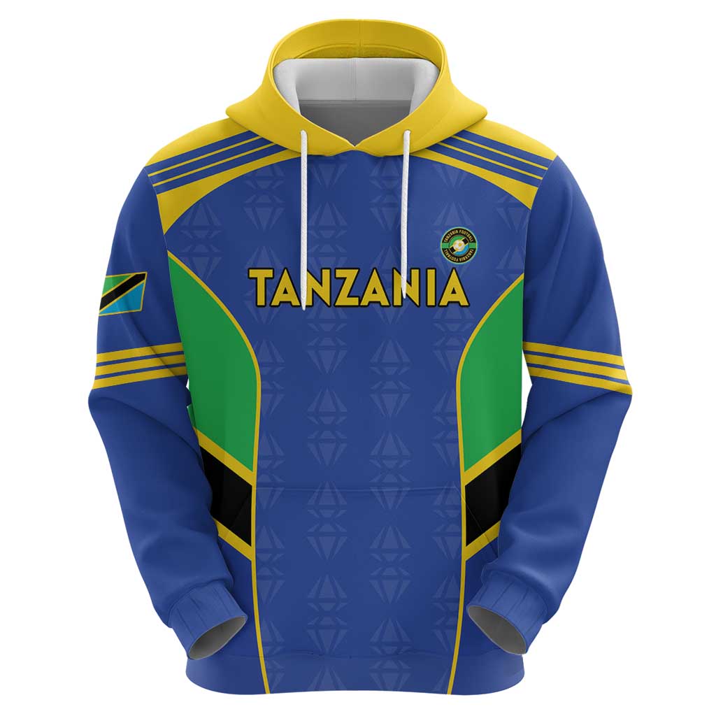 Custom Tanzania Football Zip Hoodie Go Taifa Stars Go - Wonder Print Shop