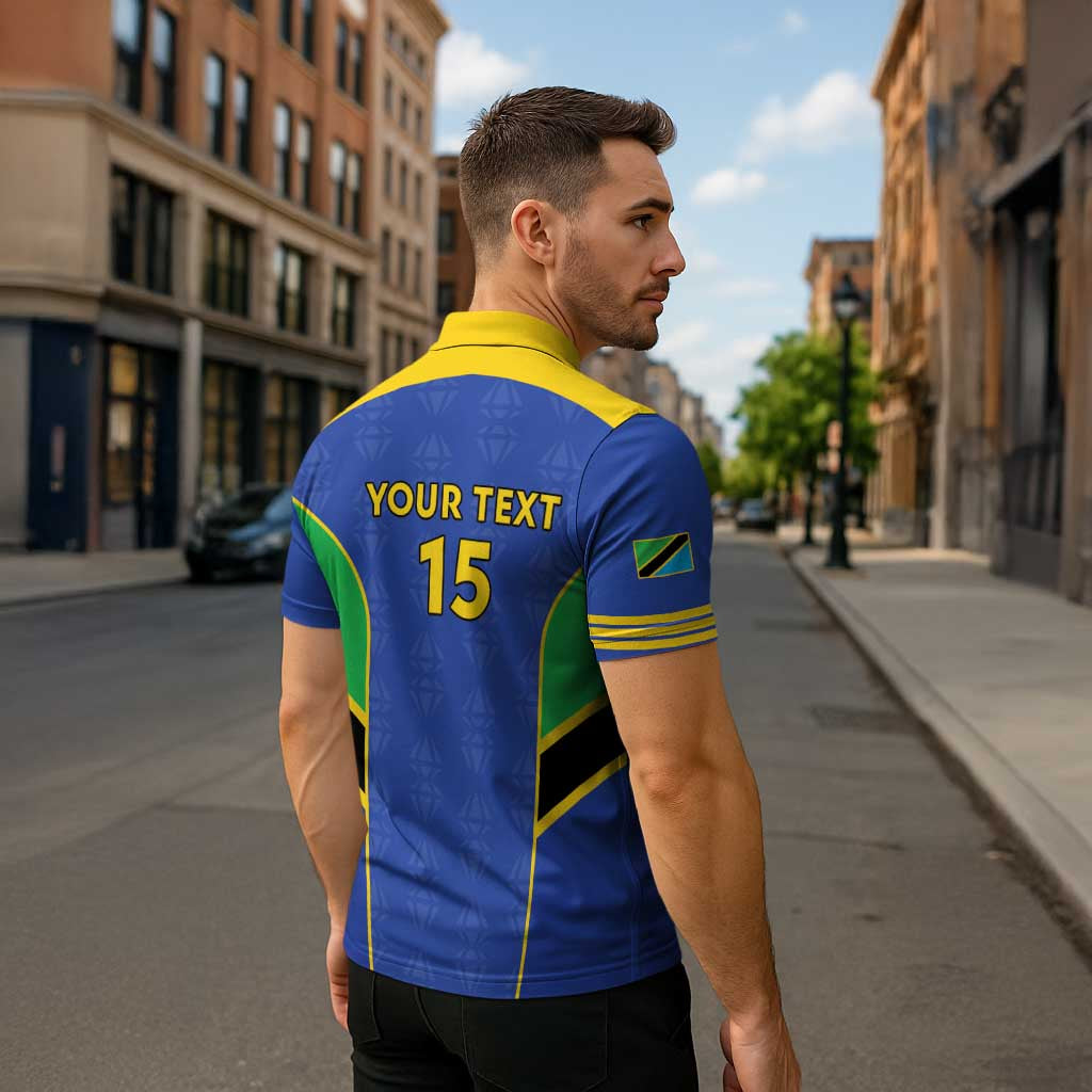 Custom Tanzania Football Zipper Polo Shirt Go Taifa Stars Go - Wonder Print Shop