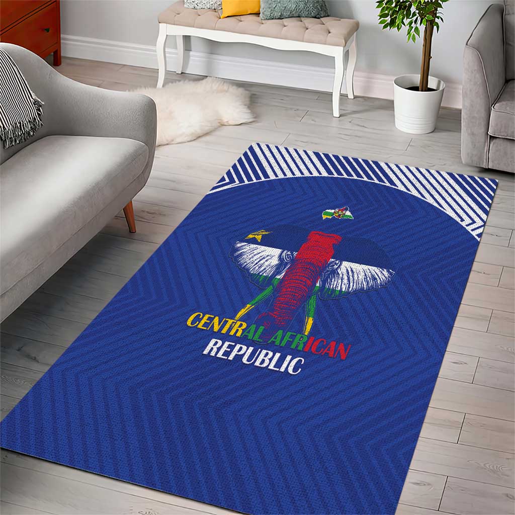 Central African Republic Football Area Rug Go Champions - Wonder Print Shop