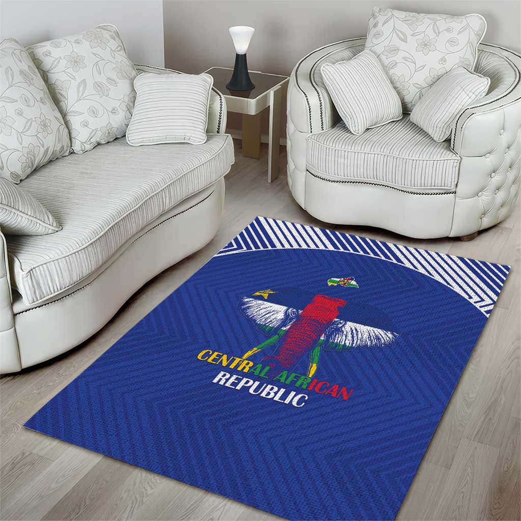 Central African Republic Football Area Rug Go Champions - Wonder Print Shop