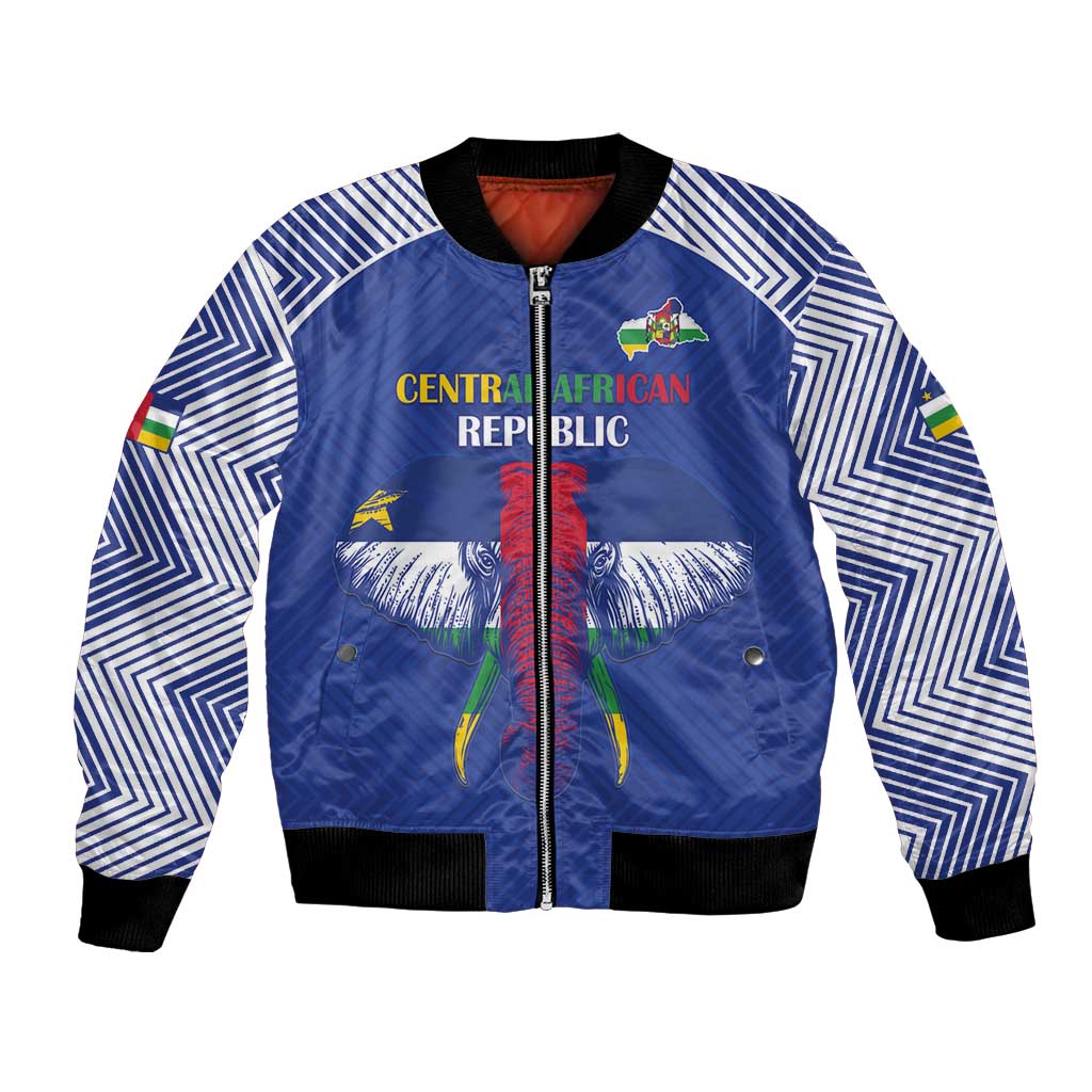 Custom Central African Republic Football Bomber Jacket Go Champions - Wonder Print Shop