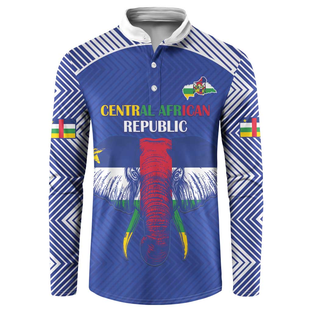 Custom Central African Republic Football Button Sweatshirt Go Champions - Wonder Print Shop