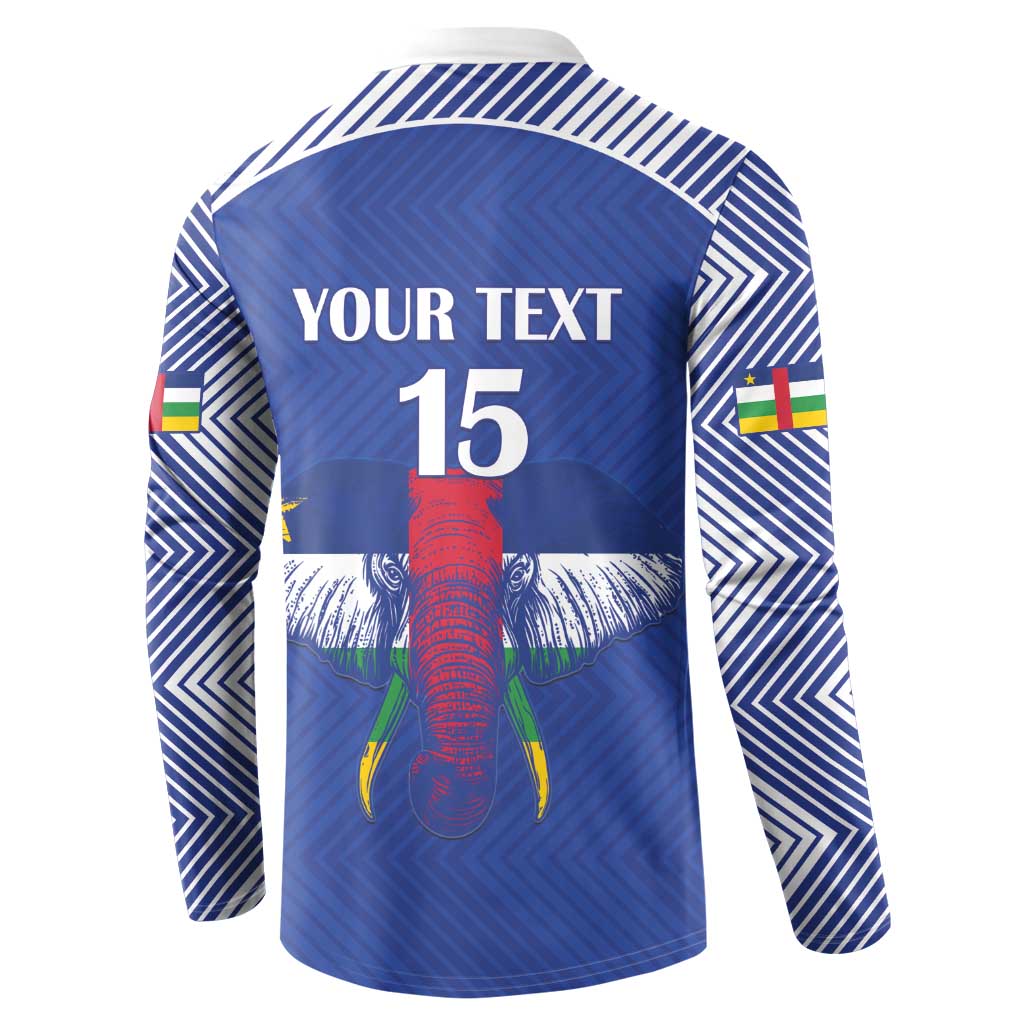 Custom Central African Republic Football Button Sweatshirt Go Champions - Wonder Print Shop