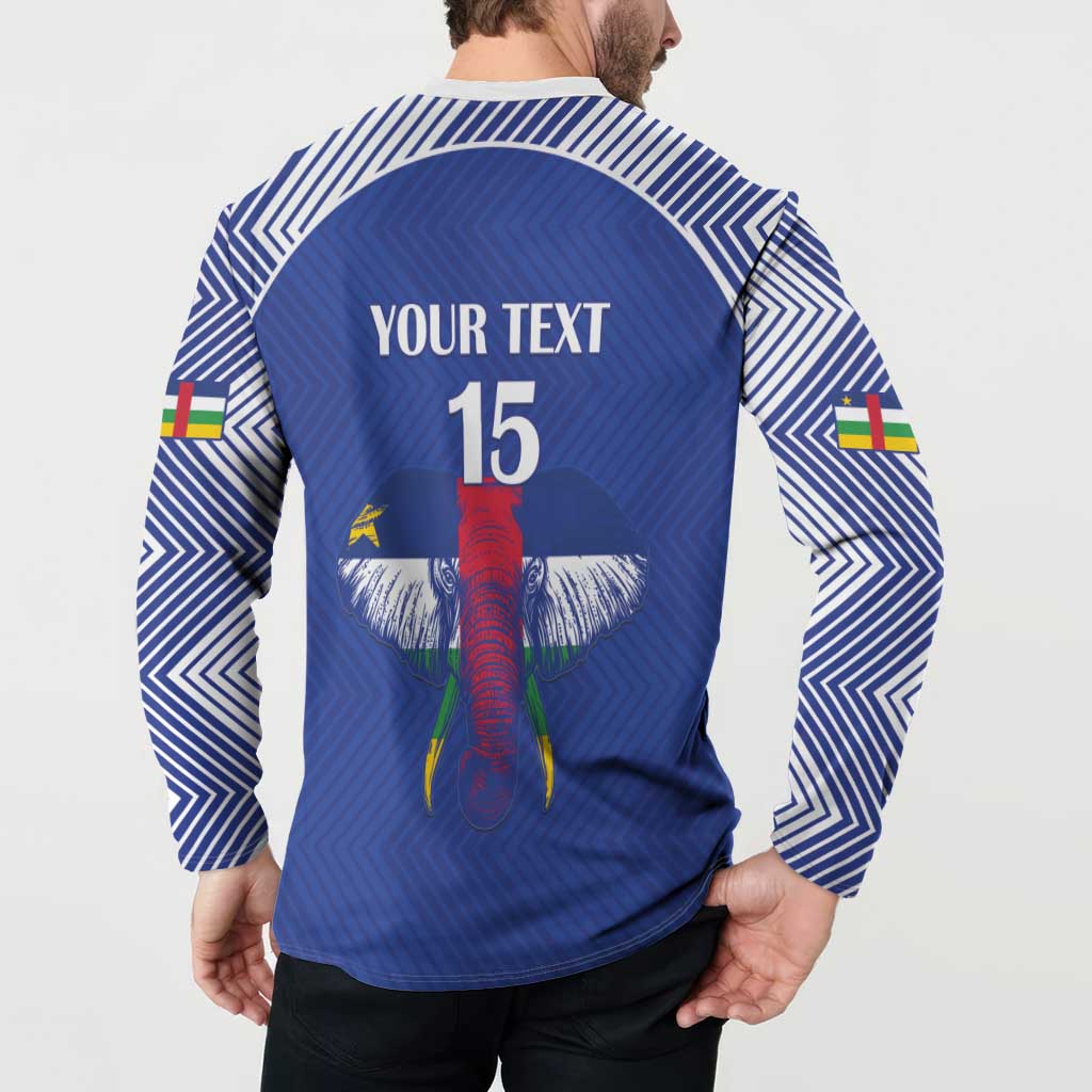 Custom Central African Republic Football Button Sweatshirt Go Champions - Wonder Print Shop