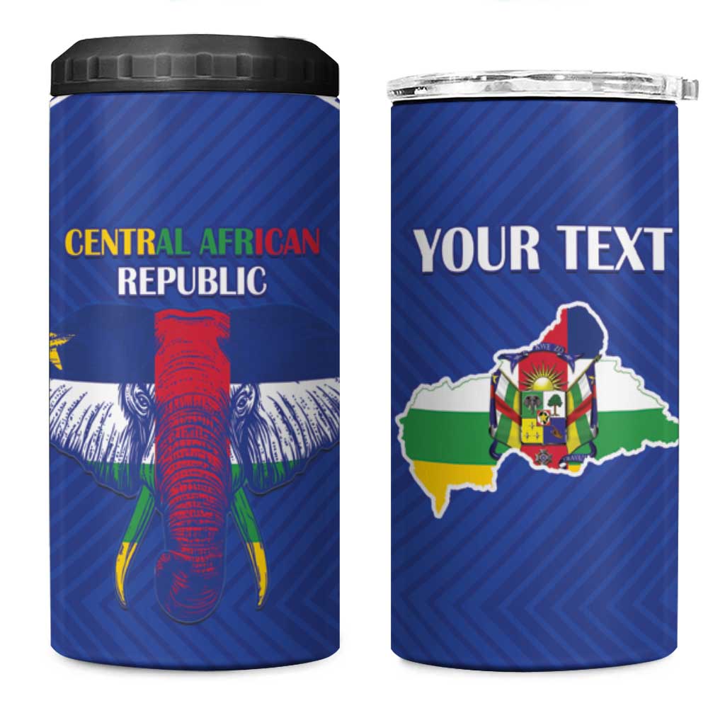 Custom Central African Republic Football 4 in 1 Can Cooler Tumbler Go Champions - Wonder Print Shop